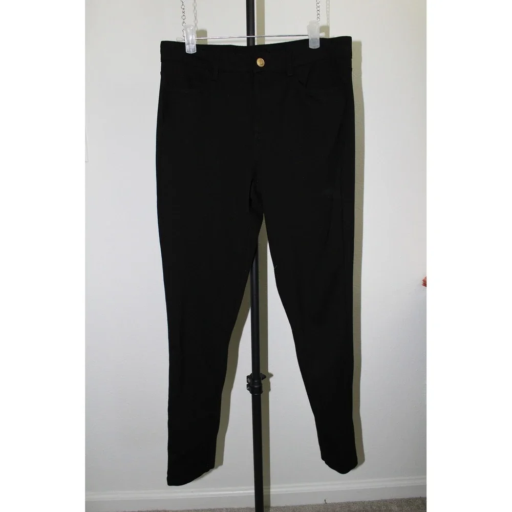Michael Kors Women's Black Skinny Stretch Ponte Pants High Rise Size M‎
